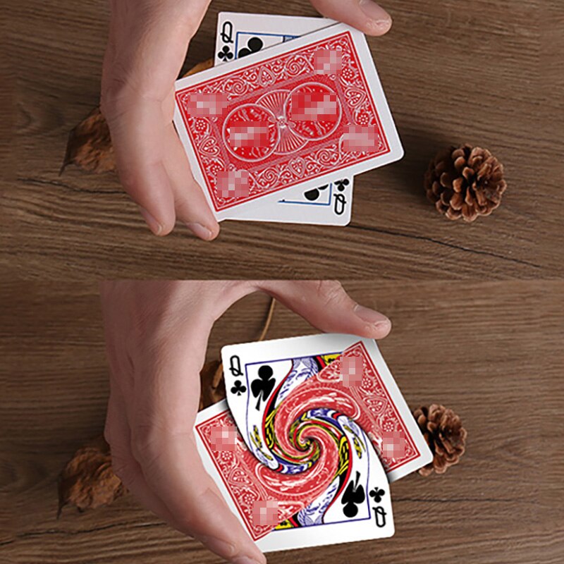 Vortex Goocheltrucs Speelkaart Aangesloten Poker Veranderen Magia Goochelaar Close Up Straat Illusies Trucs Mentalisme Puzzel Speelgoed