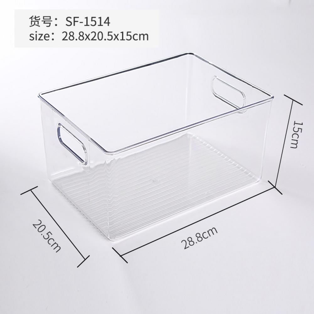 Clair garde-manger organisateur bacs ménage en plastique alimentaire stockage panier boîte pour cuisine comptoirs armoires réfrigérateur congélateur: A