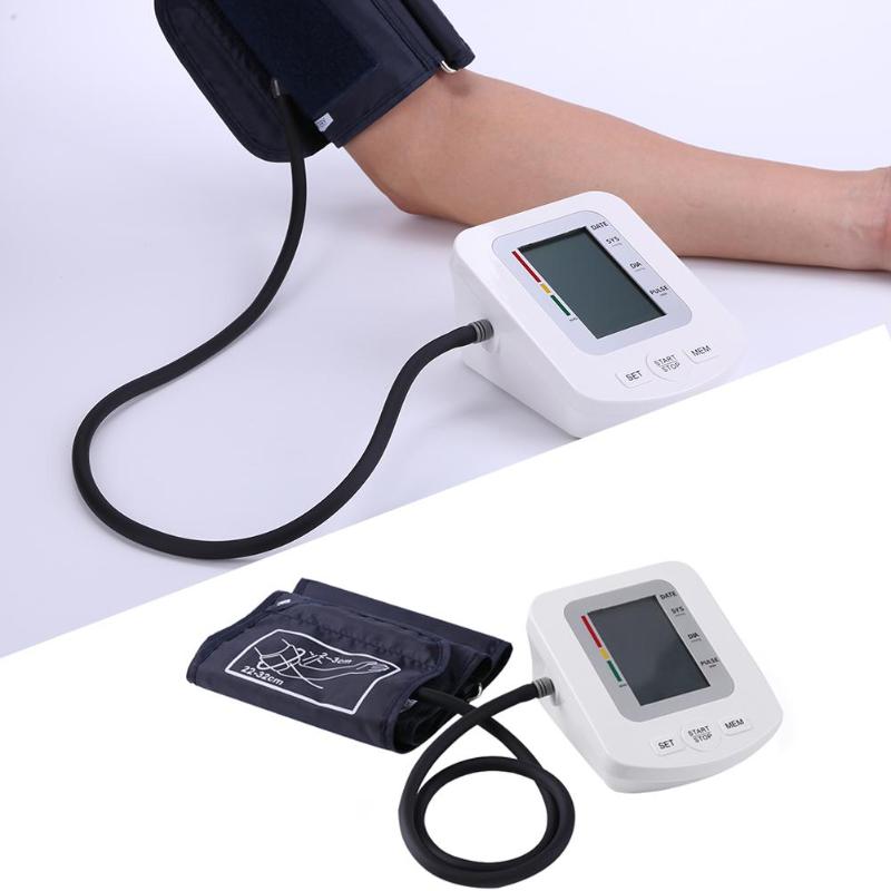 Automatic Upper Arm Blood Pressure Monitor LCD Digital Tonometer Arm Blood Pressure Monitor Meter IHB Detection of Heart Rate