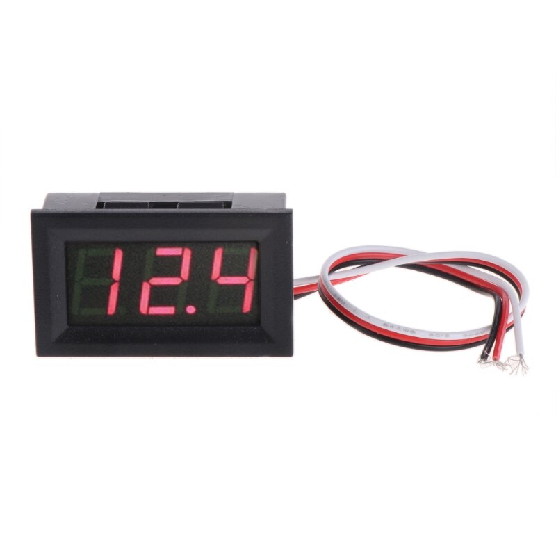 Mini Voltmeter Tester Digital Voltage Test Battery DC 0-40V Red/Blue/Green Auto Car: R