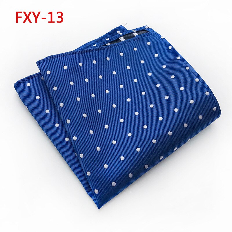 18 Colors Mens Pocket Square Dot Handkerchief Hanky for Men Business Wedding Suit Hanky 25cm*25cm: FXY13