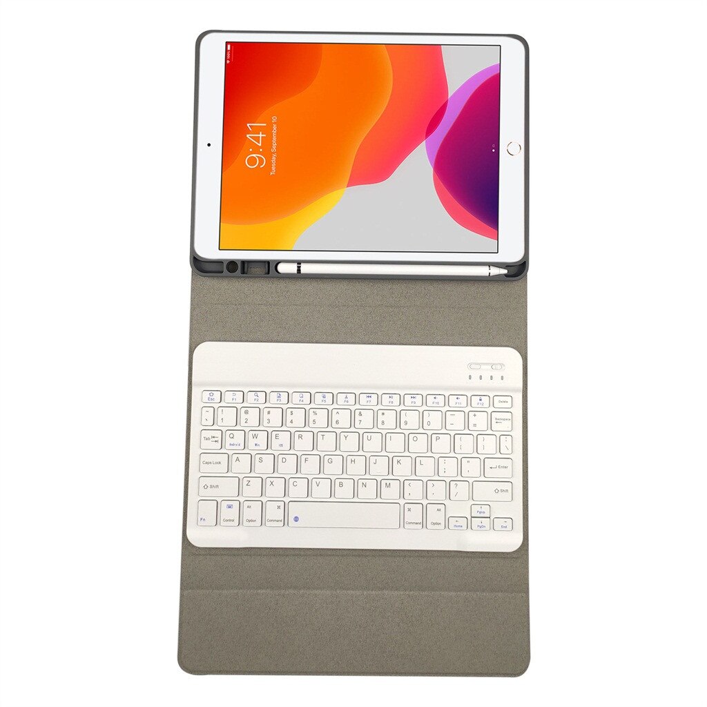 Case Toetsenbord Voor Ipad 10.2 Inch Gebruik Voor Ipad 10.2 Inch Wireless Bluetooth Keyboard Case Stand Smart Slim Cover engels
