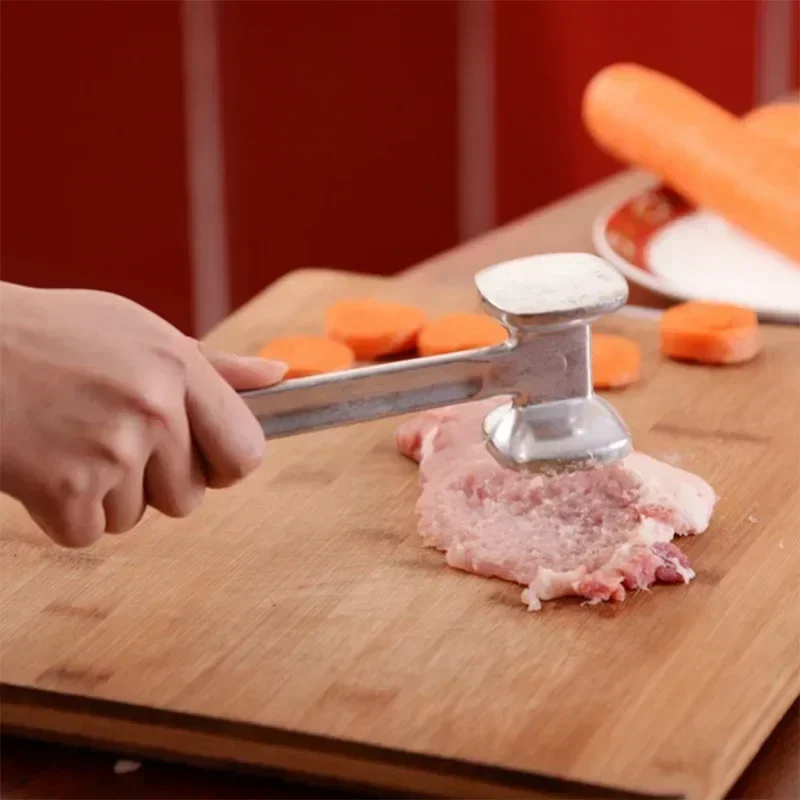 Martillo de Metal para carne de aluminio, 19 Cm, ablandador de carne pesado y duradero, herramienta de cocina para el hogar, 1 Uds.