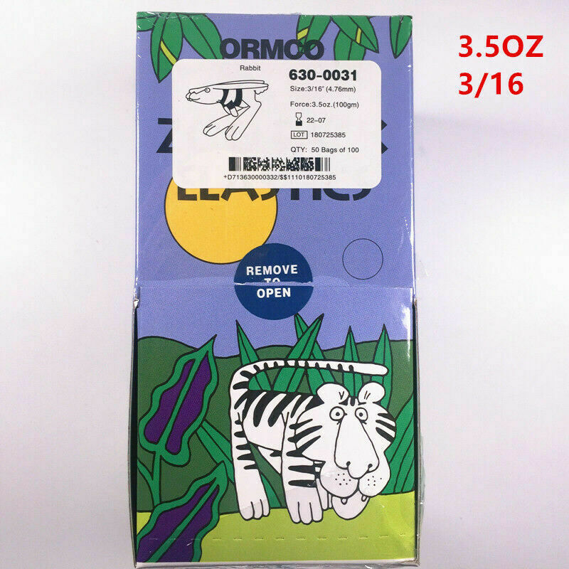 ORMCO Zoo Dental Gummi Bands Kieferorthopädische Gummi Ketten Krawatten 3,5 UNZEN 1/8 3/16 1/4 5/16 3/8: Rabbit X5000