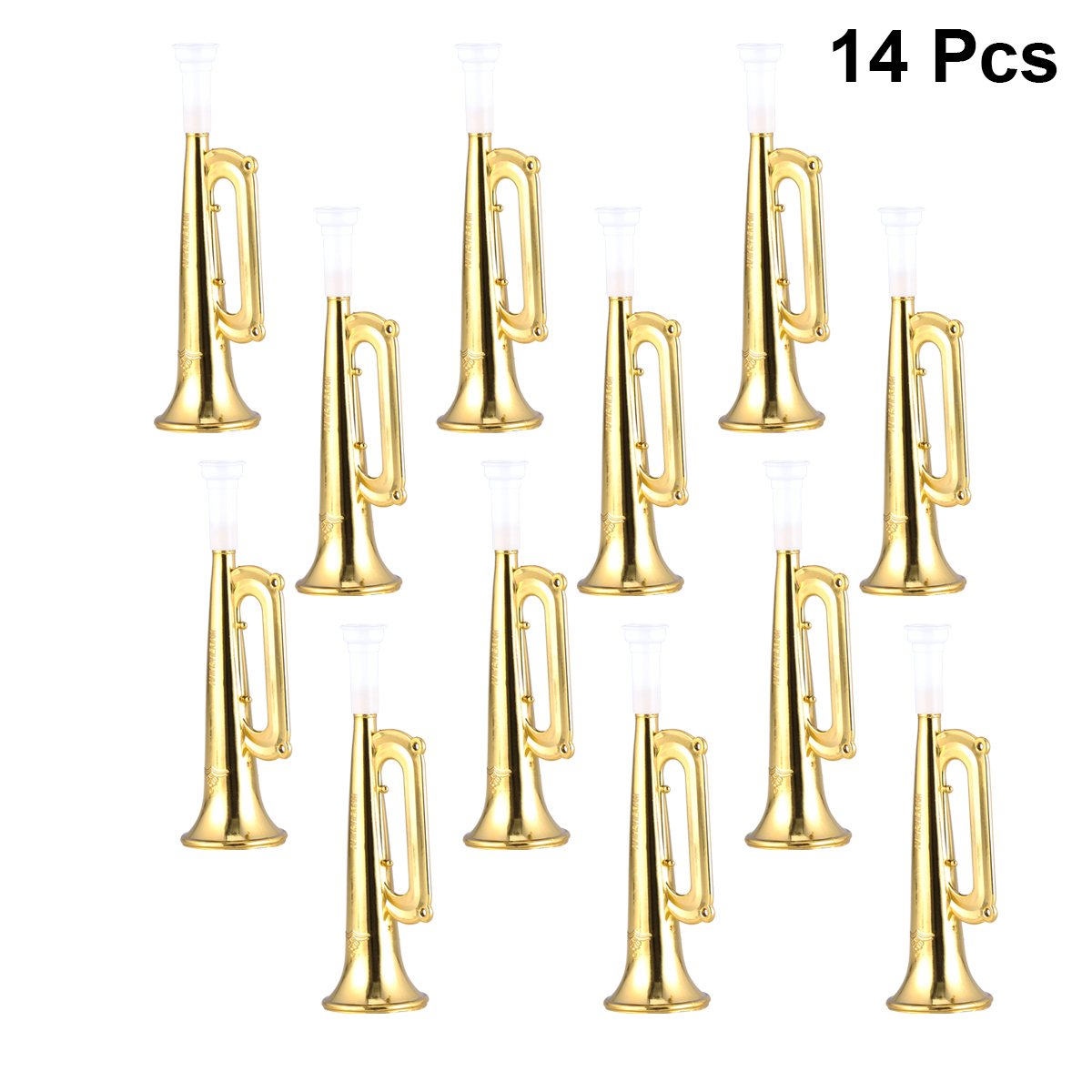 14pcs Plastic Trumpet Toys Musical Sounding Toys Cheering Props Party Favors Educational Supplies