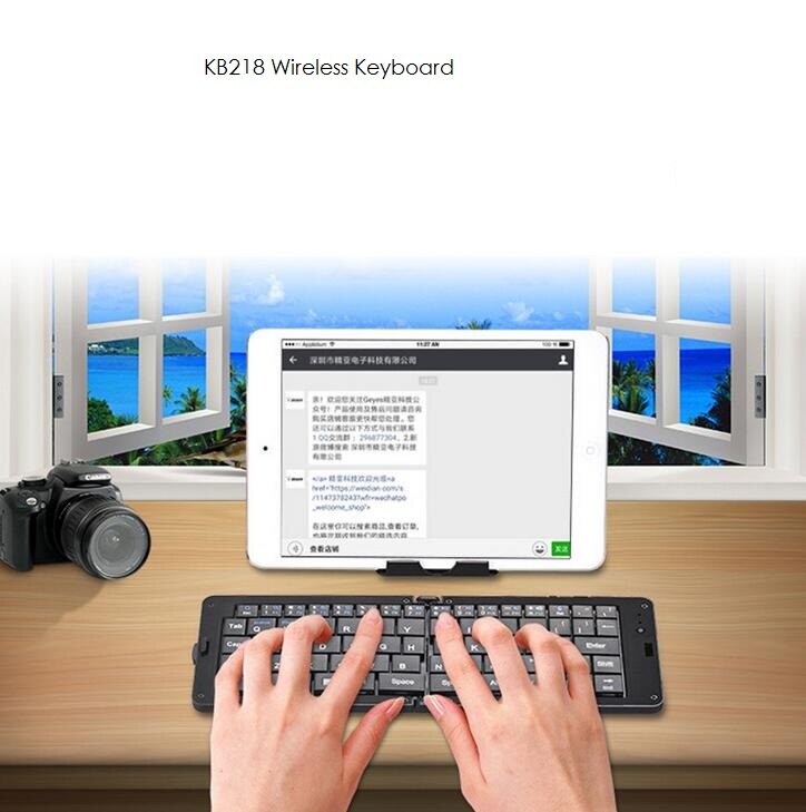 KB218 Foldable mobile phones Keyboards tablet Bluetooth Keyboard cell phone Keypad for Android IOS Windows Iphone Ipad xiaomi