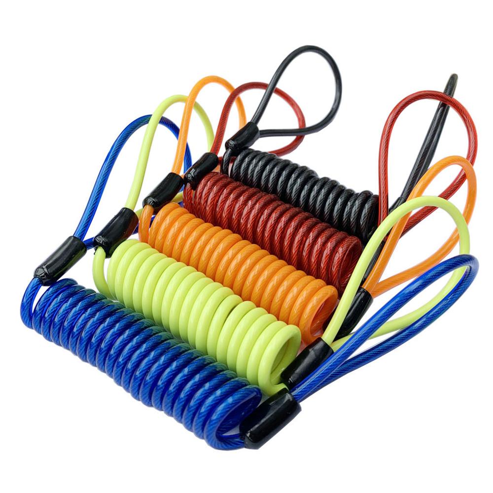 4 Mm 1.2 M Motorfiets Scooter Disc Lock Beveiliging Herinnering Anti-Diefstal Touw Bike Motorbike Tool Kabel Fietsslot touw Helm Draad