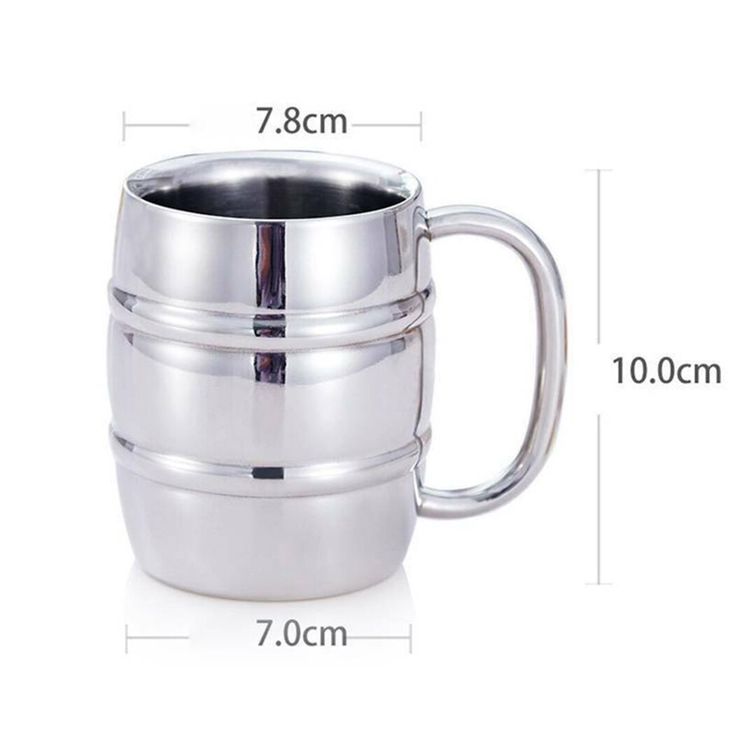 230/450ML Edelstahl Tumbler Glas Trinken Bier Kaffee Wasser Becher Tasse Camping Vakuum-isolierte Unzerbrechlich
