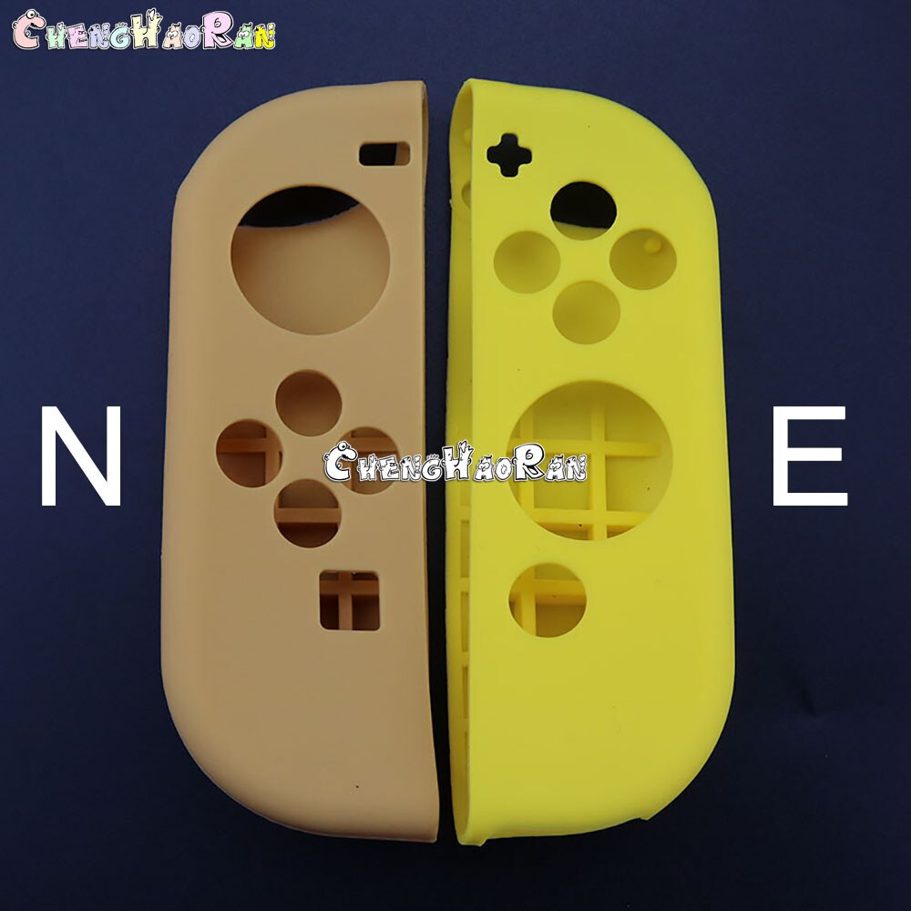 1pair Silicone Rubber Skin Case Cover For Nintendo Switch Joy-Con left right Controller NX NS Joycon Anti-slip Soft Case: NE