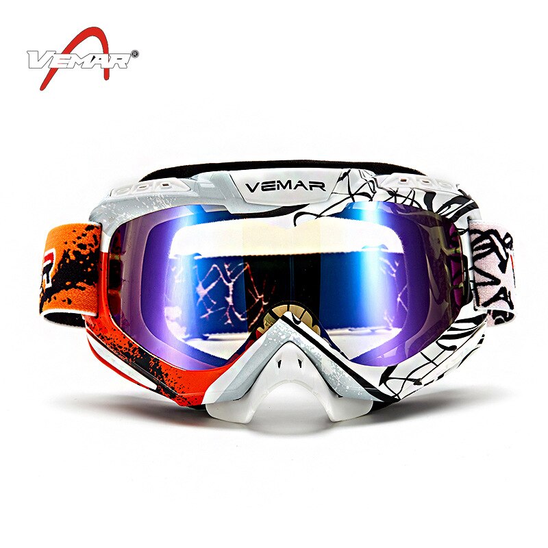 Vemar Motorbril Ski Bril Motorcross Bril Brillen Snowboard Bril Moto Motorbike Dirt Bike Kleurrijke Lens