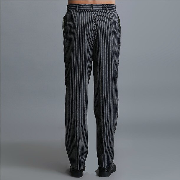 men's chef pants Kitchen Trouser bottoms ajustable waist with elastic band food service pants black color: XXXL