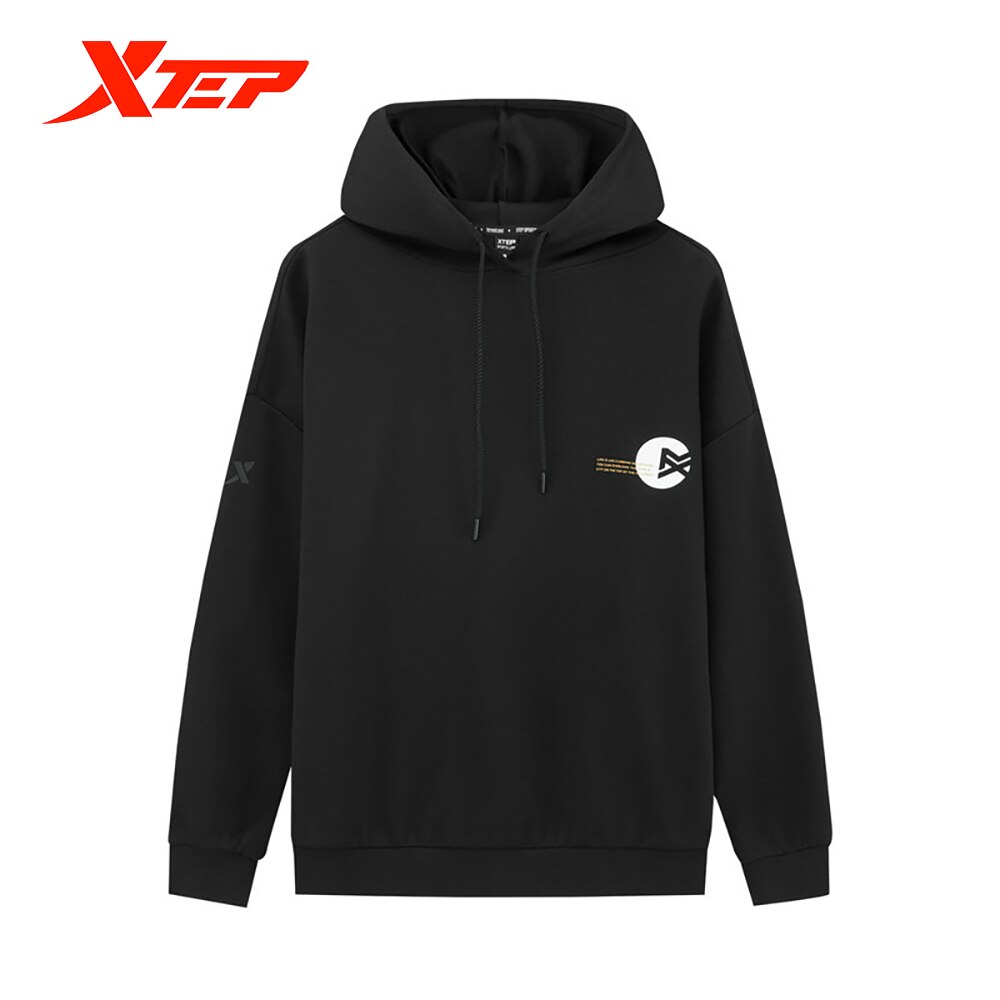 Felpa sportiva Xtep autunno inverno 2020 felpa con cappuccio allentata tendenza donna nuovo arrivo 880328050032: S / black