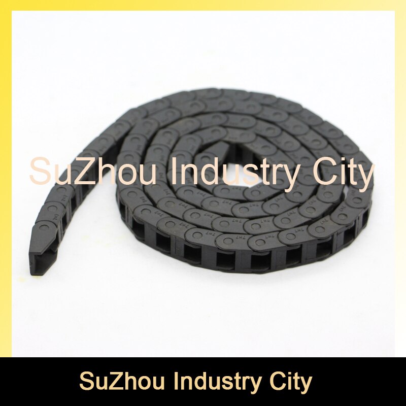 7x7mm L1000mm Plastic Cable Drag Chain Wire Carrier with end connectors plastic towline CNC Mill Router Machine non opening