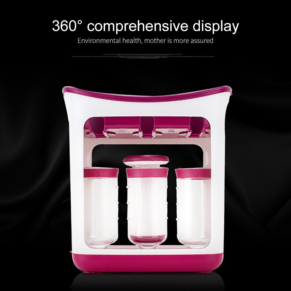 Baby Food Maker Food Squeeze Station Infant Feeding Containers Baby Fruit Puree Packing Machine Toddler Solid Juice Maker