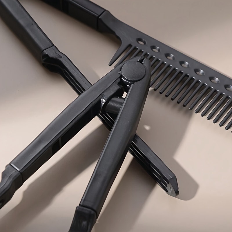 1 peine de pelo liso en forma de V, alisador de pelo DIY, herramientas de belleza y cabello, peine de peluquería de salón