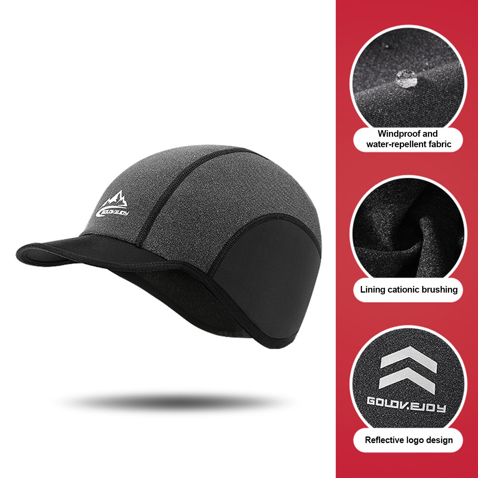 Winter Cycling Cap Bike Bicycle Cap Cycling Headwear Windproof Keep Warm Ski Cap Running Skiing Riding Thermal Waterproof Hat