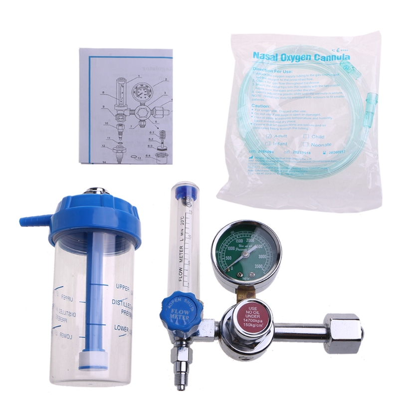 Zuurstof Regulator O2 Drukregelaar Compatibel Met Inhalator Drukverlagende Val Ve G5/8 Binnendraad Inhalator