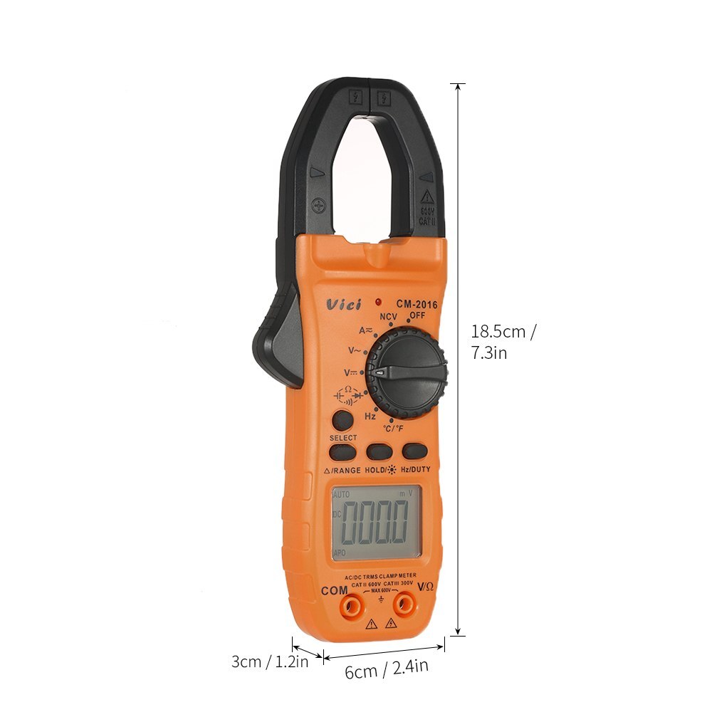 Vici Digital Clamp Meter Multimeter AC/DC Voltage Current Clamp Capacitance Temperature Resistance Diode Tester Continuity Test