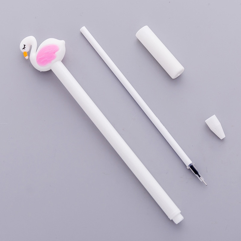 1 pièces stylo flamant rose cygne Gel stylo Signature Escolar Papelaria école fournitures de bureau promotionnel
