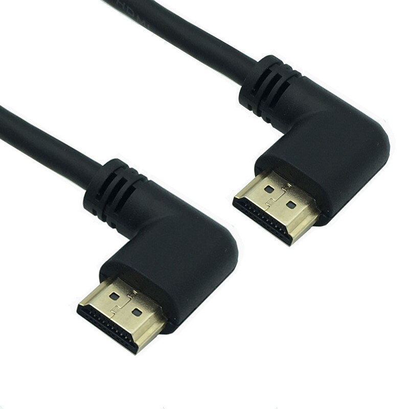 Left & Right Angled HDMI 2.0 Male to HDMI Right Left Elbow Male extension Cable 15cm 50cm 1m, HDMI 2.0V angle cable 4K*2K @60HZ: Left-Left / 1m
