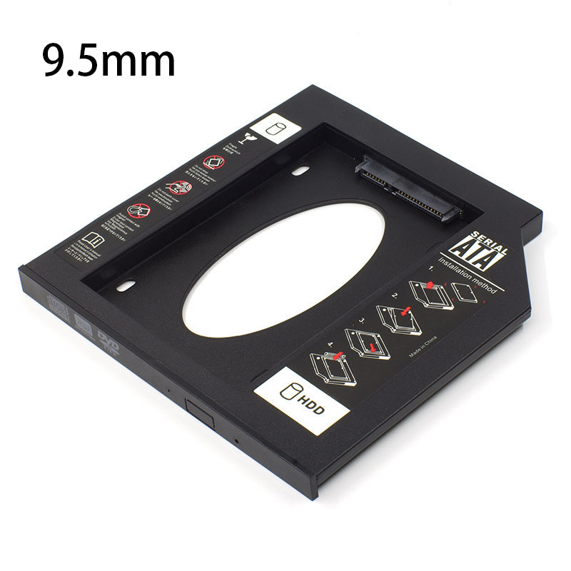 Festplatte 1 TB 2nd HDD Caddy SATA zu SATA 2,5 "SSD HDD Fall für Laptop ODD DVD/CD-ROM Optibay: Gold