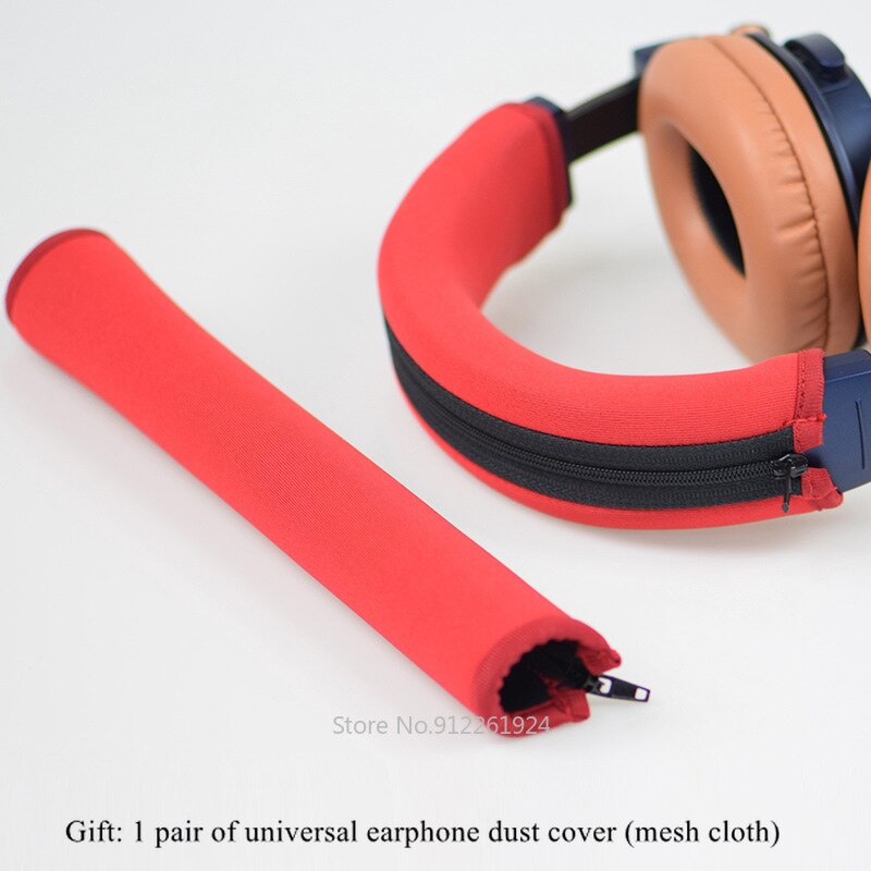 Almohadillas de repuesto para auriculares, diadema para Audio-Technica, ATH-M50x, ATH-M40X, M30, funda de cojín, parachoques: 1 pcs  Headband RED