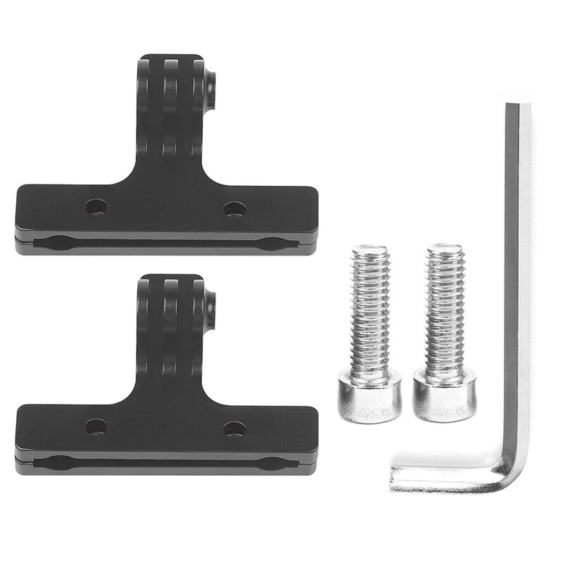 Montura de aleación de aluminio para bicicleta, Base de montaje en Riel, soporte para cámara fotográfica deportiva, soporte para bicicleta, asiento trasero, soporte de Video para GoPro He: Default Title