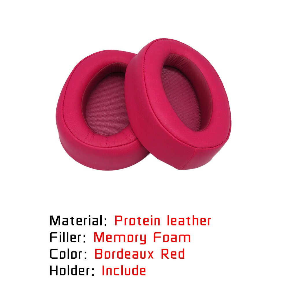 Replacement Earpads Ear Pad For Sony MDR 100ABN MDR-100ABN WH H900N WH-H900N Headphone Accessaries: Bordeaux red