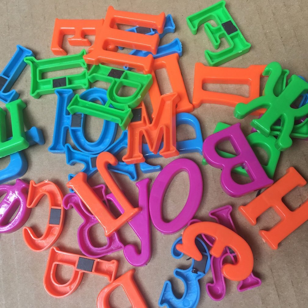 33 pieces 4cm Russian Alphabet Fridge Magnets Plastic toys Child Letter Education Toy Baby Learning Tools