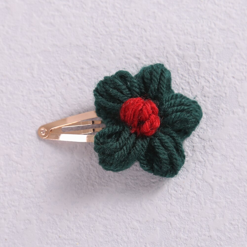 6 Kleuren Leuke Haarspeldjes Voor Kinderen Zoete Wol Bloem Baby Haarspelden Meisje Zomer Meisje Haarspeldjes Kids Hair accessoires: 2