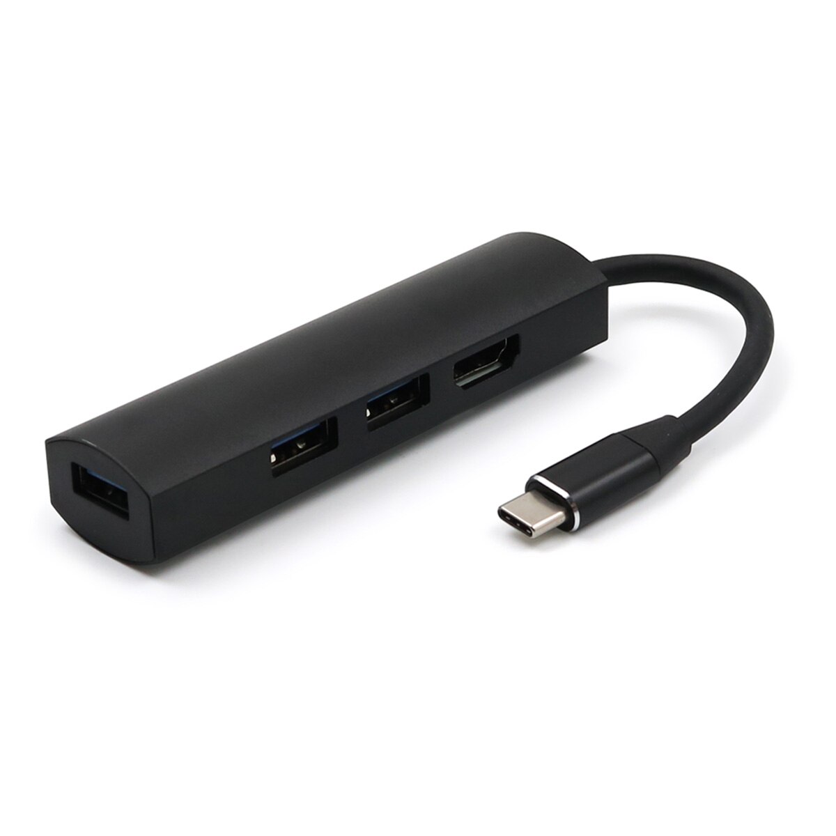 USB C Hub - Type-C to HDMI Adapter Dock - Multi USB 3.0 Ports - 4K Resolution Support - Aluminum Alloy: Black