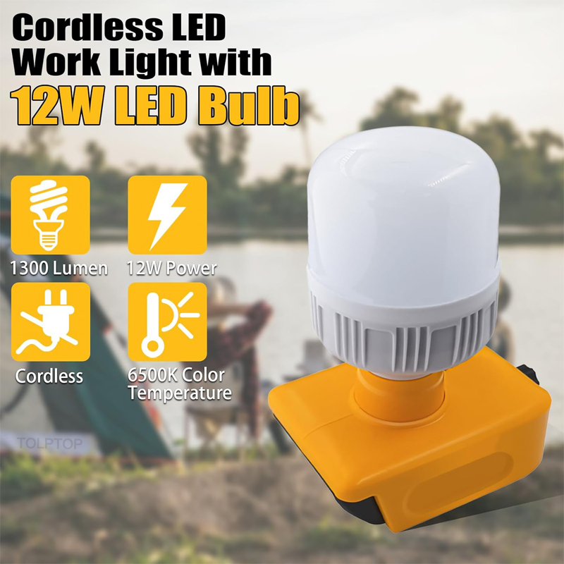 Voor Makita/Dewalt/Milwaukee/Einhell 18V Li-Ion Batterij Gloeilamp LED Werklamp Dimbare Portable handheld Zaklamp Kamp Licht