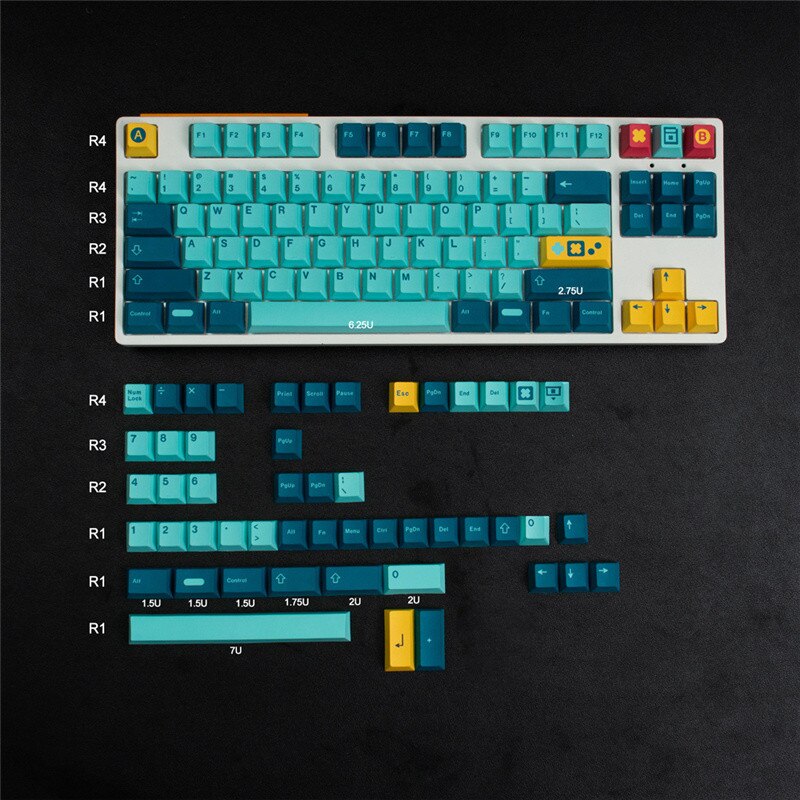 Gmk retrocast pbt dye sub cherry profile keycap 137 keys with 2u shift 6,25 u 7u spacebar for mechanical keyboard