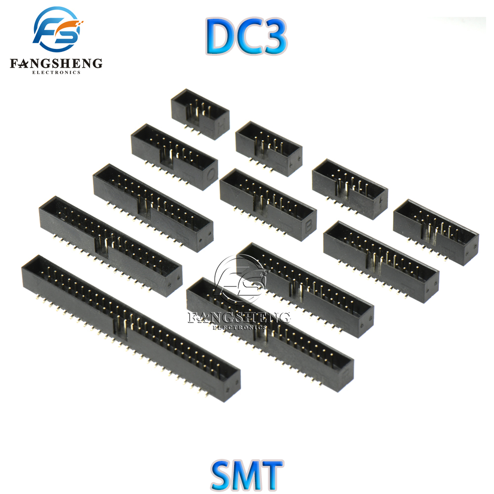 10Pcs DIP/SMT 6/10/26/34/40Pin 1.27mm Pitch Male Socket Straight Idc Box Headers Pcb Connector Double Row 10p/20p/50p Dc3 Header: Lavender / 9P