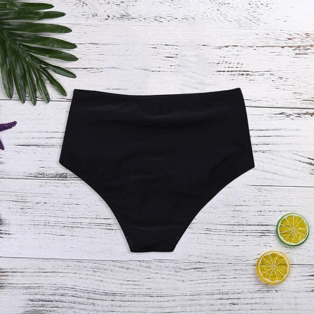 Traje de baño de Mujer separado Bikinis de fondo ropa interior de Mujer de cintura alta bragas de natación impresas mujeres pantalones de natación # y3