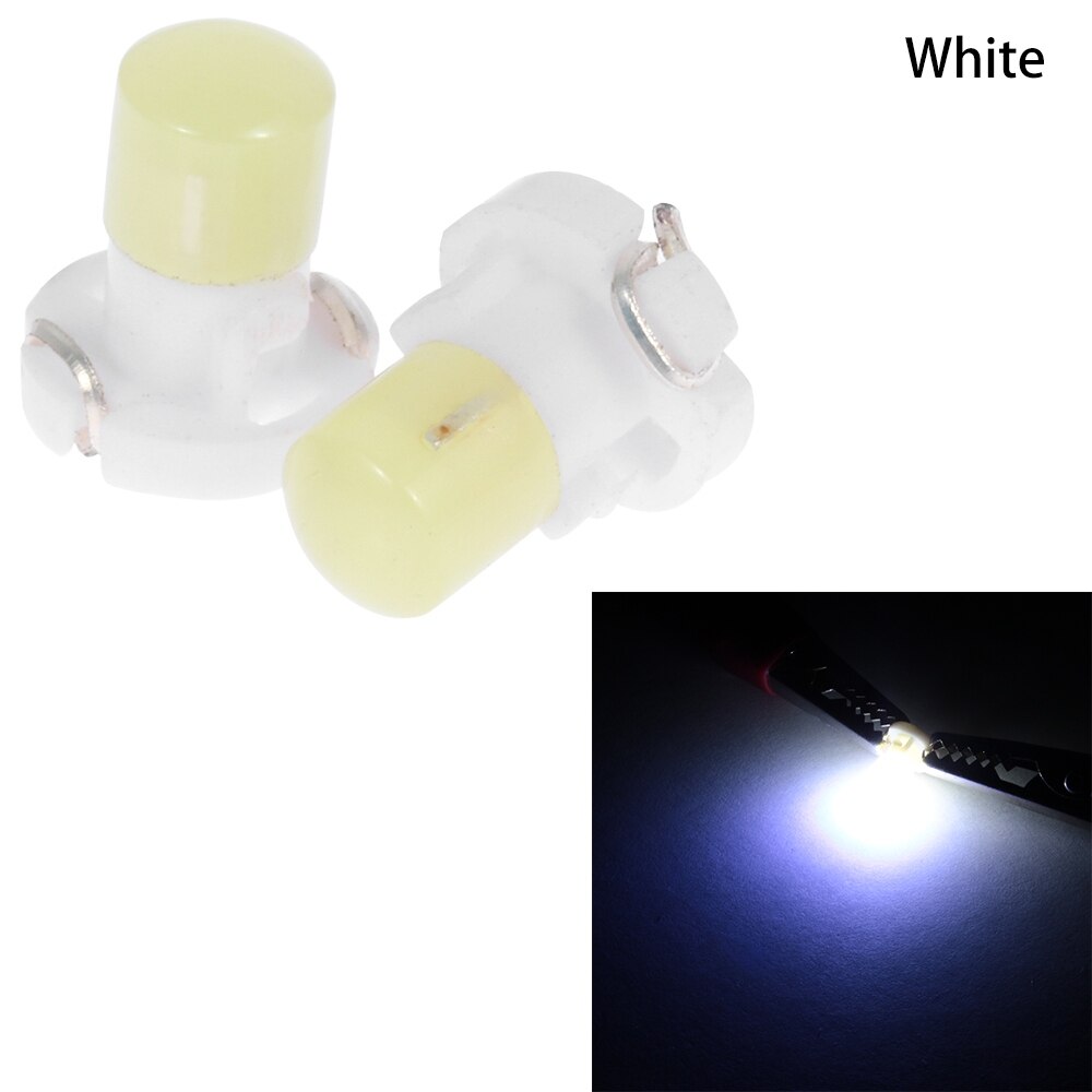 10Pcs/Lot Practical 12V T3 Dash Indicator Light Panel Bulb COB Wedge LED Instrument Dashboard Lamp Auto Interior Accessories: white