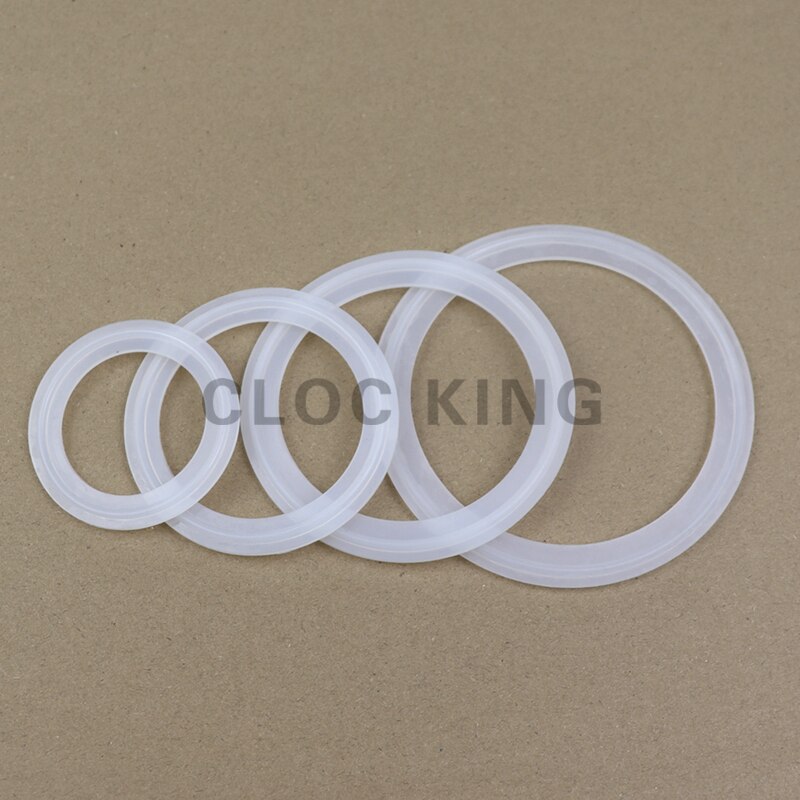 Arandela de anillo de sellado de silicona, sanitaria O abrazadera triple/D, 19mm-tubería x 159mm, para productos lecheros Homebrew, 5 uds.