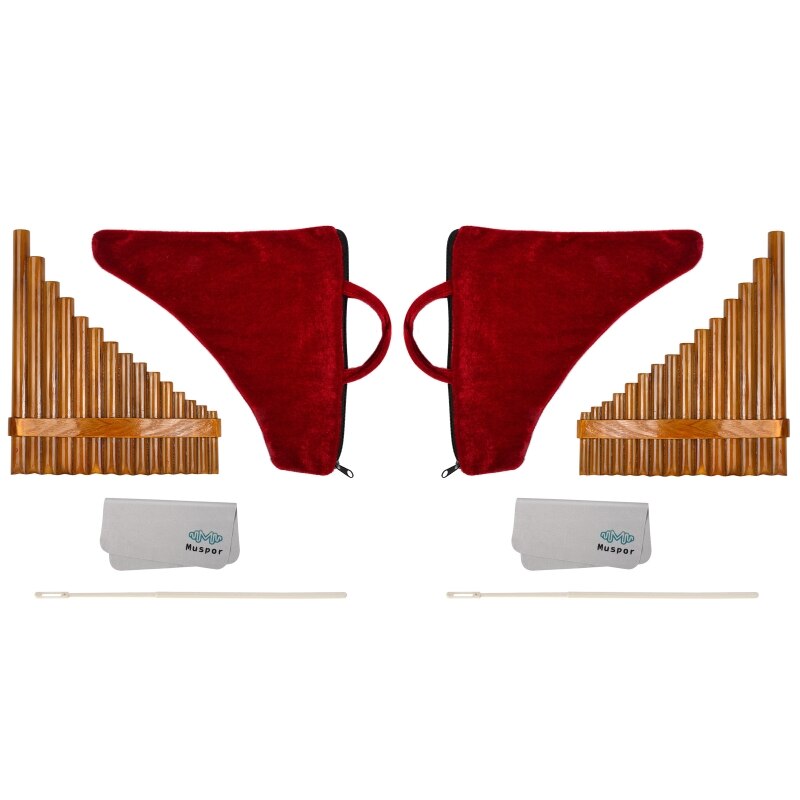 Flauta de Pan marrón china, instrumento Musical clave G, tubos de Pan, instrumento de viento de madera