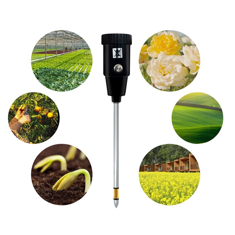 Soil PH &amp; Moisture Tester Meter With Long Electrode Probe Waterproof Soil Tester Kit Tools For Indoor &amp; Outdoor
