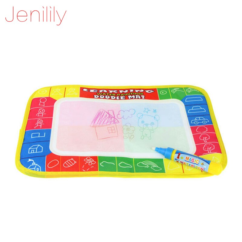 Jenilily 29X19cm 4 Kleur Mini Water Tekening Tapijt & 1 Magic Pen/Water Drawing Board / Baby Speelkleed JN1366-1