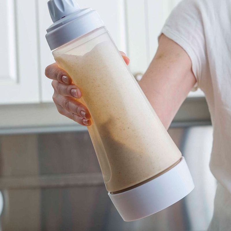 Zacht beslag mengfles cupcake muffin gereedschap pannenkoeken dispenser wafels beslag shaker fles keuken taart bakken koekjes gereedschap