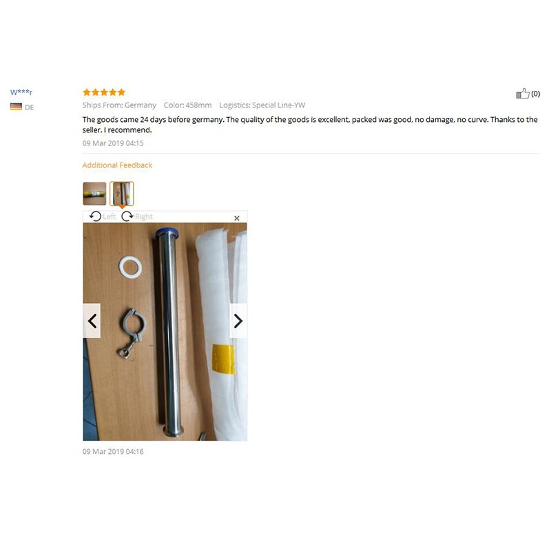 2 pièces 1.5inch sanitaire raccord Tri Clamp 2inch diamètre extérieur