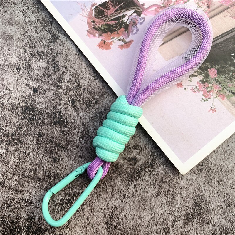 Lanyard Leuchtstoff Farbe Phone Strap Mesh Landyard für Taschen Geflochtene Streifen Keycord Hängen Hosen Zubehör Keychain