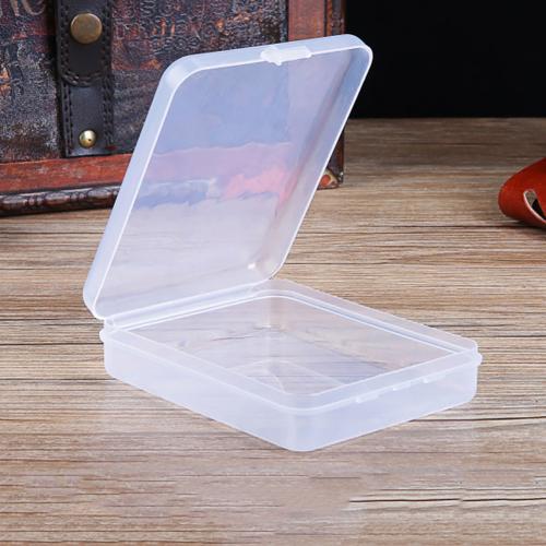 Portable Transparent Storage Container Sponge Makeup Puff Hair Clip Small Ornament Organize Box Case: Default Title