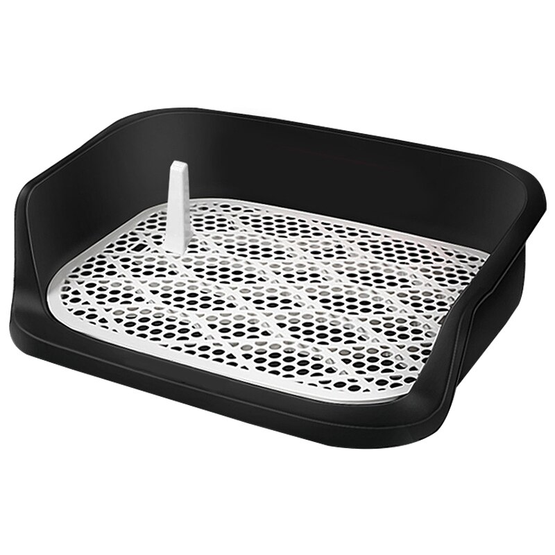 Grand bac à litière pour chien, bac à litière pour animaux de compagnie, toilettes d&#39;entraînement pour chiens et chats, toilettes anti-éclaboussures: Black