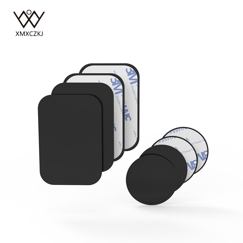 Metal Plate Universal Mount Metal Plate Kit with Adhesive for Magnetic Car Mount Cell Phone Holder Magnet Mobile Stand: 4 round 4 rectangle
