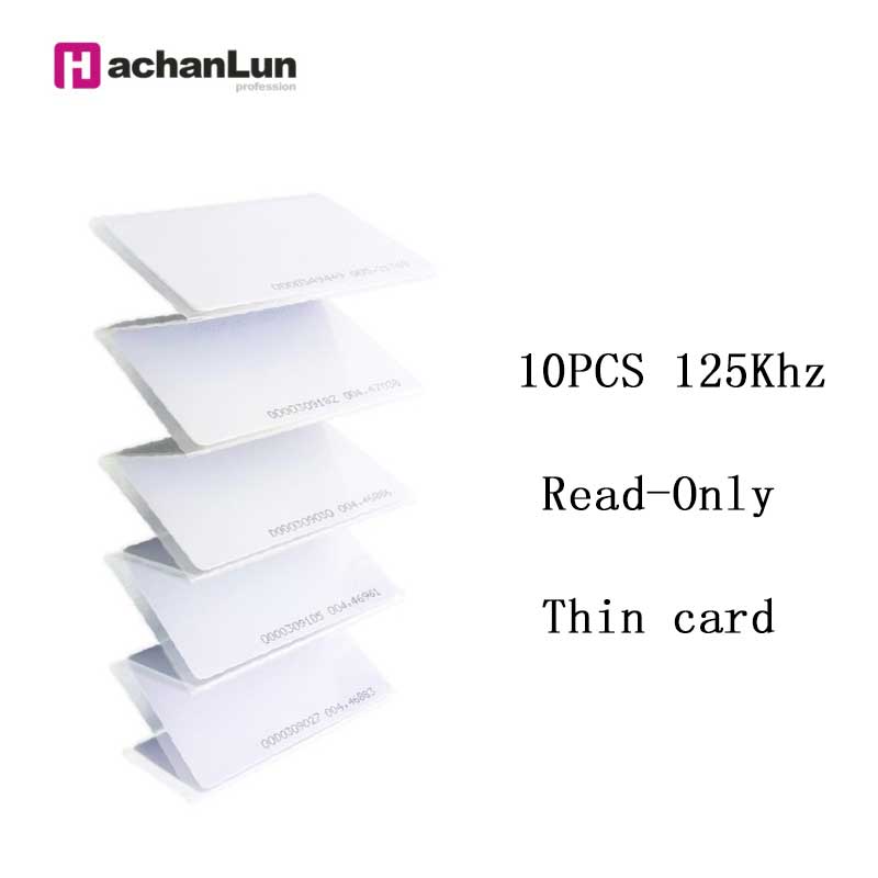 5/10PCS RFID 125KHZ access token 0.85MM close to chip thin card EM/TK4100 tag key attendance induction badge: 4100C-5PCS