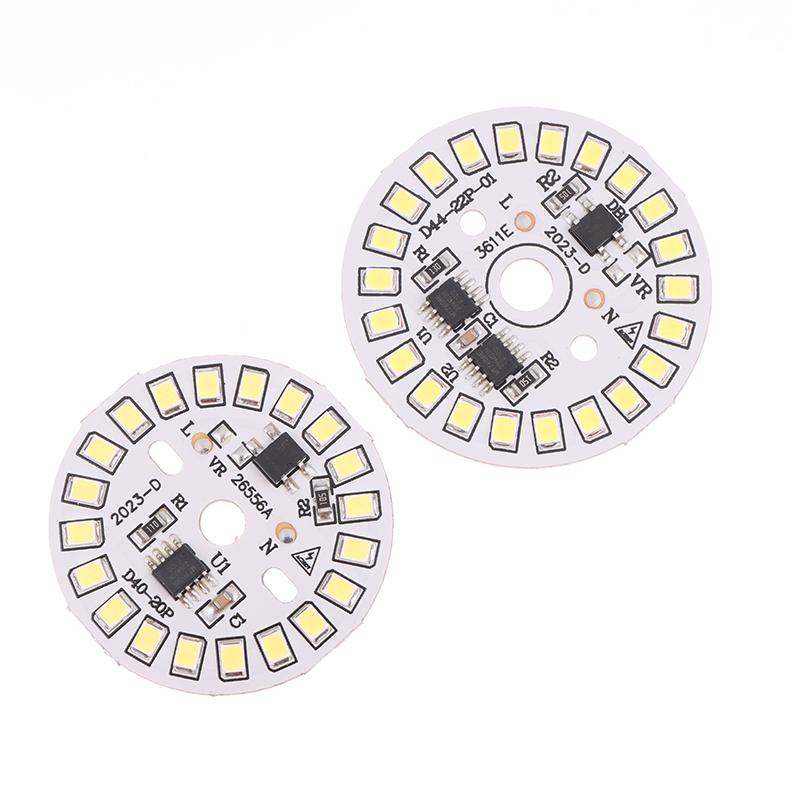Pære lys  ac 220v downlight chip søkelyset ledet pære lapp lampe smd tallerken sirkulær modul lyskilde tallerken