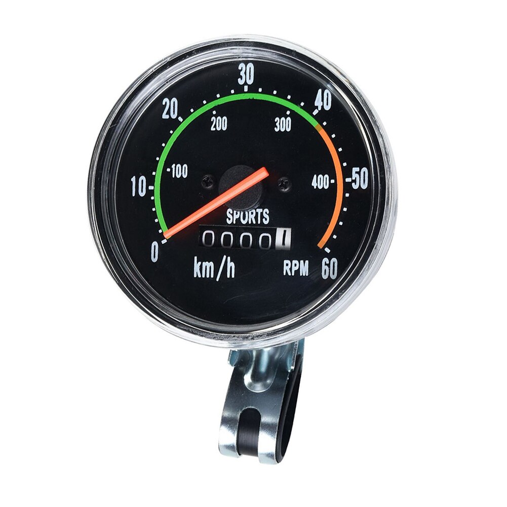 Vedenpitävä polkupyörän pyörän nopeusmittari analoginen mekaaninen matkamittari laitteiston mekaanisella nopeusmittarilla