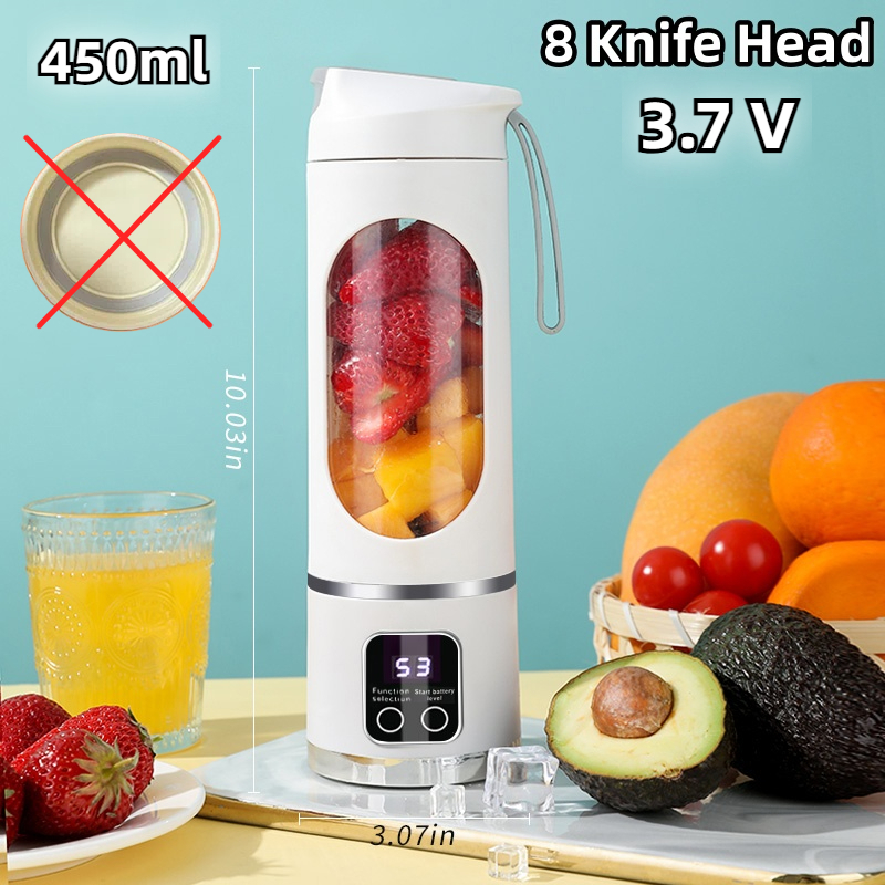 Yeni Taşınabilir Meyve Suyu Yapıcı Shake ve Smoothie'ler için Blender 700 ML Dayanıklı Paslanmaz Sıkacakları Çelik Bıçaklar Blender Smoothie Taşınabilir: Light Grey